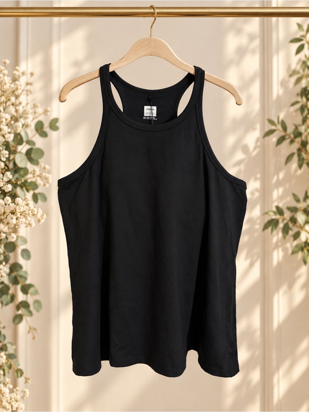 prAna Becksa Tank Plus Black Racerback Shelf Bra Yoga Top 2X NWT